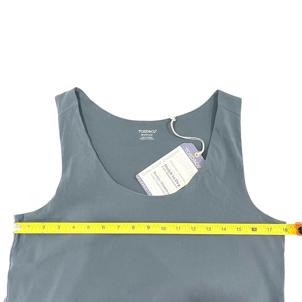 Toad & Co Whirlwind‎ Storm Grey Mallorca Athletic Layered Tank Dress UPF 40+ - Picture 6 of 15